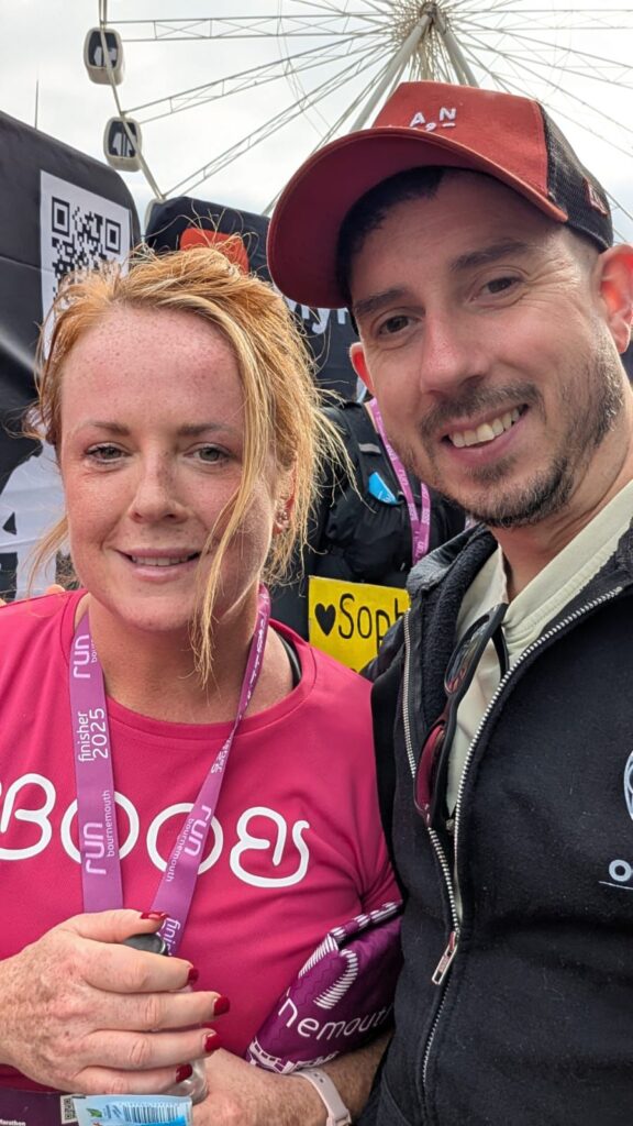 Man and women proudly taking a selfie